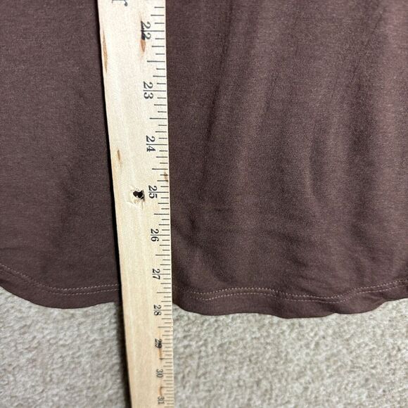 Carbon38 Tank Top Womens XS Dark Brown Scoop Neck‎ Racerback Jersey Everyday NEW - Picture 7 of 11